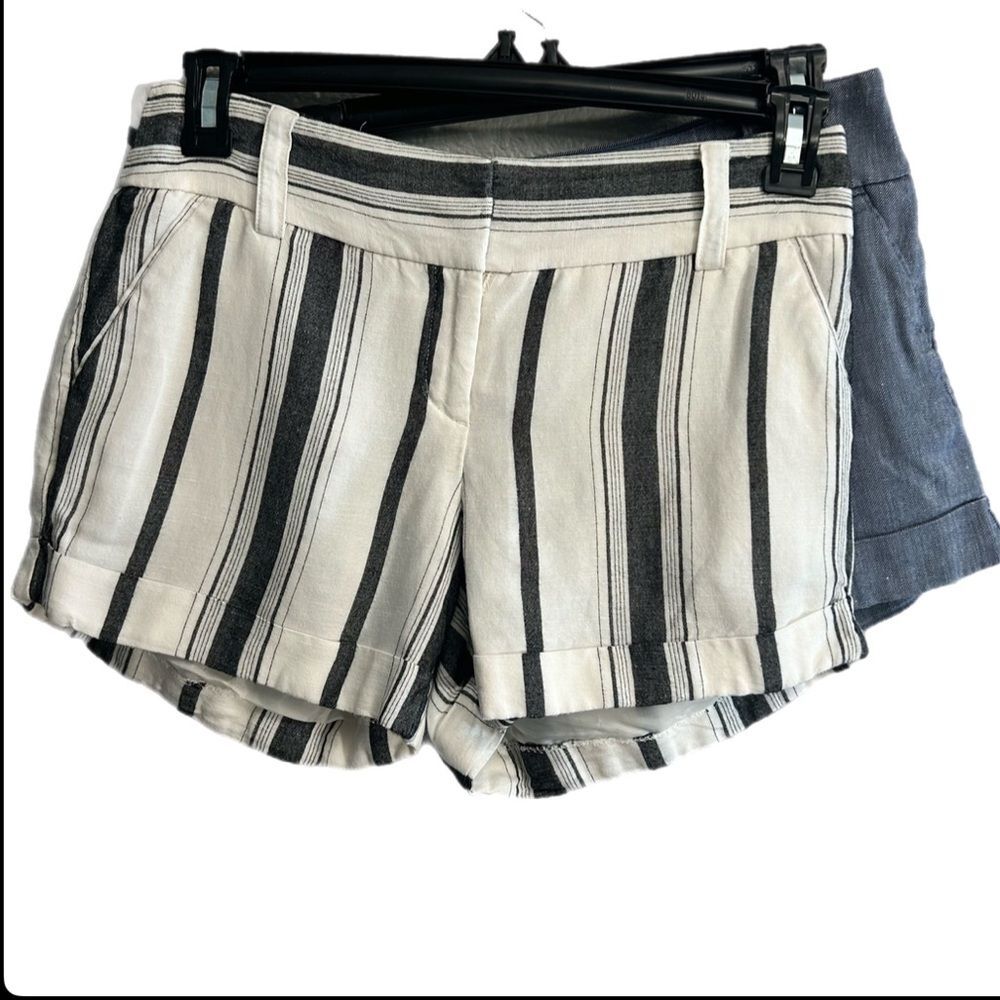 Express Linen Blend Midi Low Rise Shorts Size 4 Lot of 2